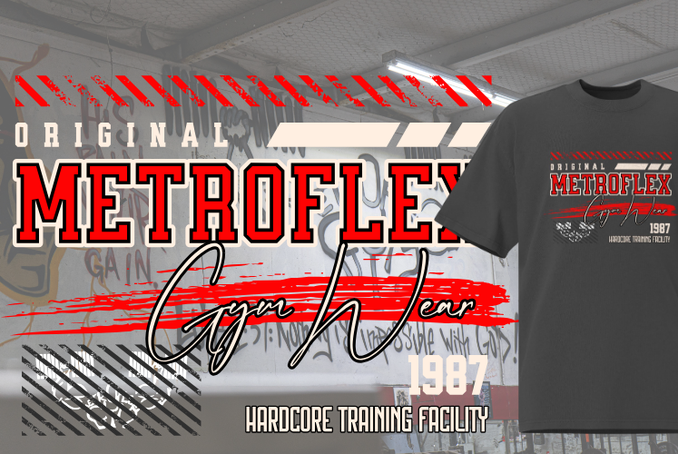 Metroflex Gym Original Oversized T-shirt – Old-School Pump Cover