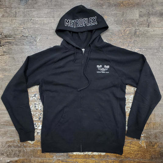 The Metroflex Gym Midweight Classic Zip Up Hoodie | Metroflex Gym