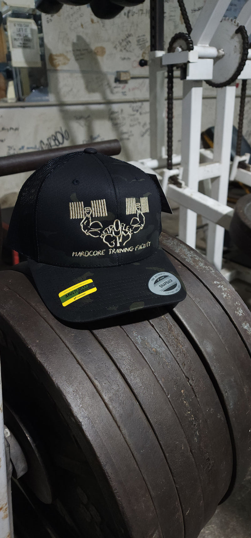 Load image into Gallery viewer, METROFLEX HARDCORE BLACK CAMO TRAINING SNAPBACK
