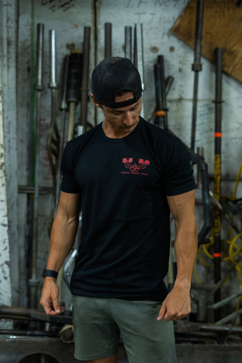 Load image into Gallery viewer, Metroflex Gym T-shirt &quot;Crossword&quot; Black
