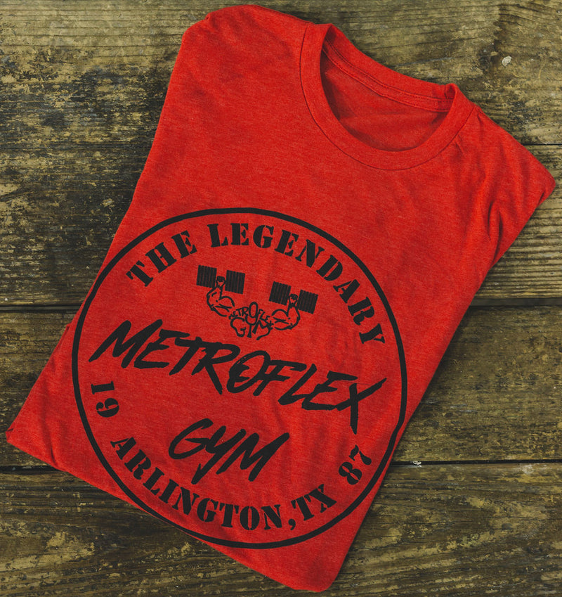 Load image into Gallery viewer, &quot;Legendary&quot; Metroflex Gym T-Shirt | Red | Metroflex Gym
