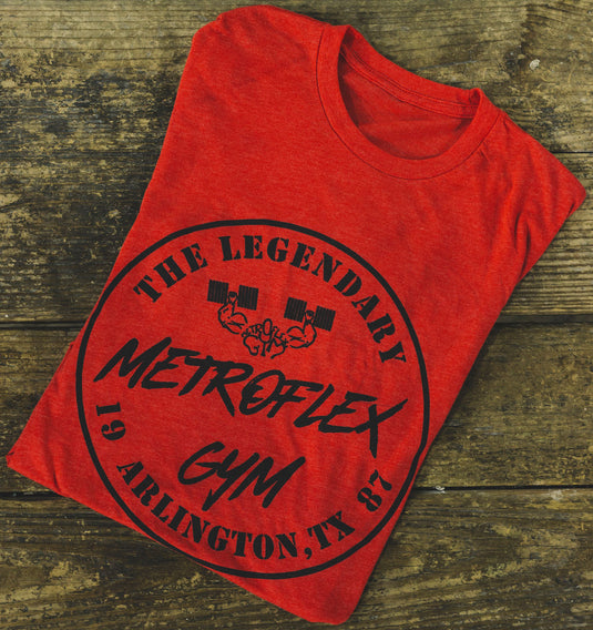 "Legendary" Metroflex Gym T-Shirt | Red | Metroflex Gym