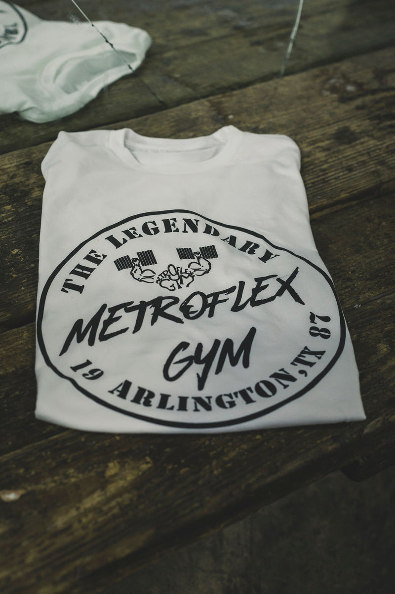 Load image into Gallery viewer, &quot;Legendary&quot; Metroflex Gym T-Shirt | White | Metroflex Gym
