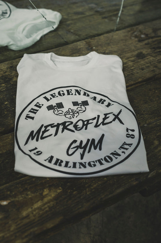 "Legendary" Metroflex Gym T-Shirt | White | Metroflex Gym